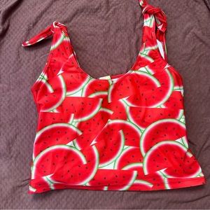 Watermelon Kortni Jeane Tie Tank Swim Top